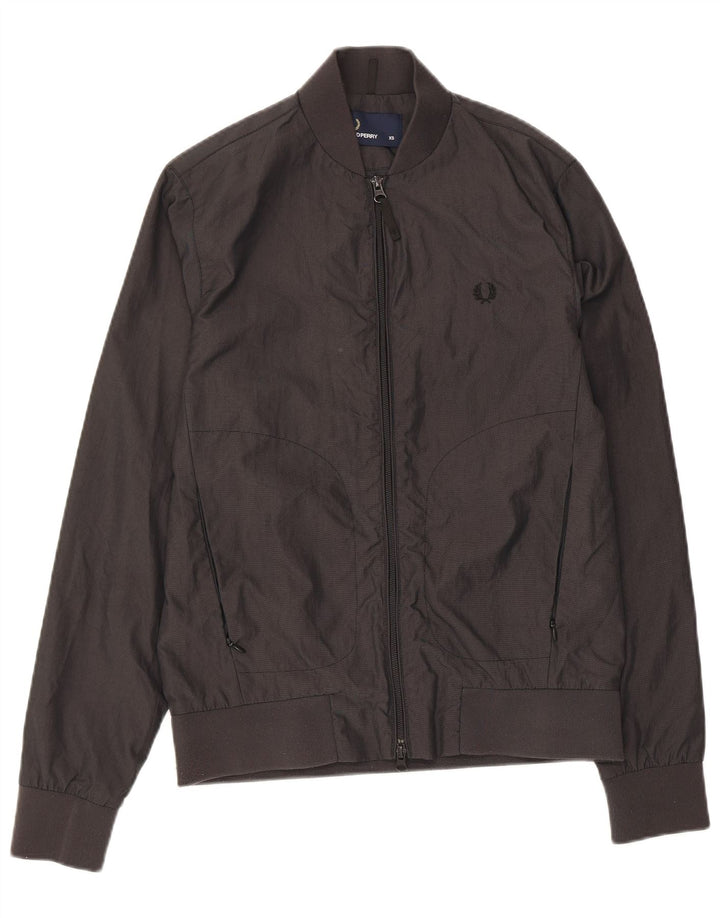 Fred Perry Mens Bomber Jacket UK 34 XS Grey Polyamide