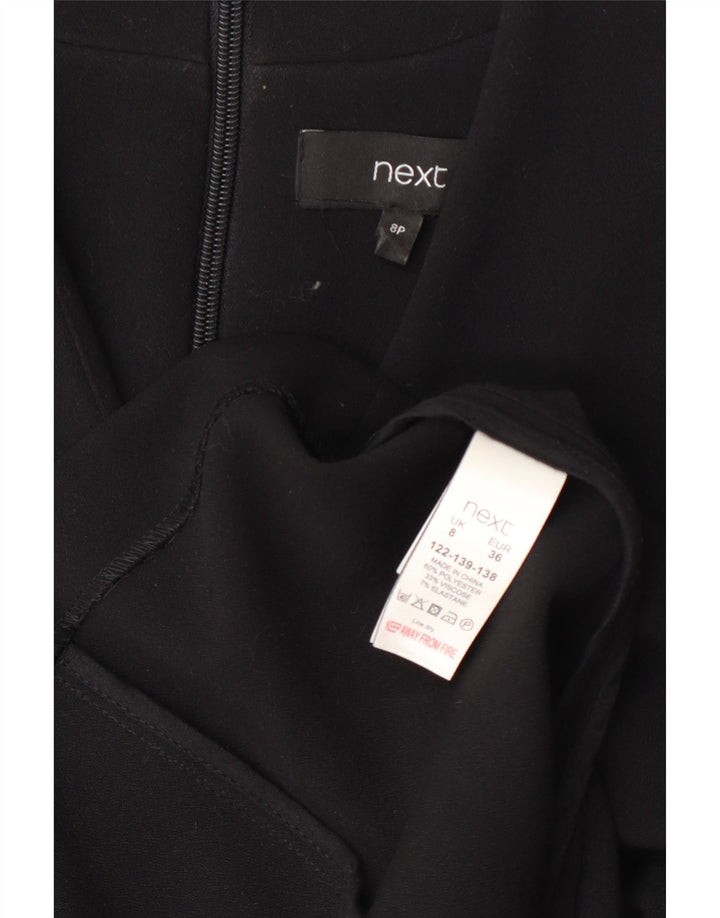 Next Womens Sheath Dress UK 8 Small Black Polyester