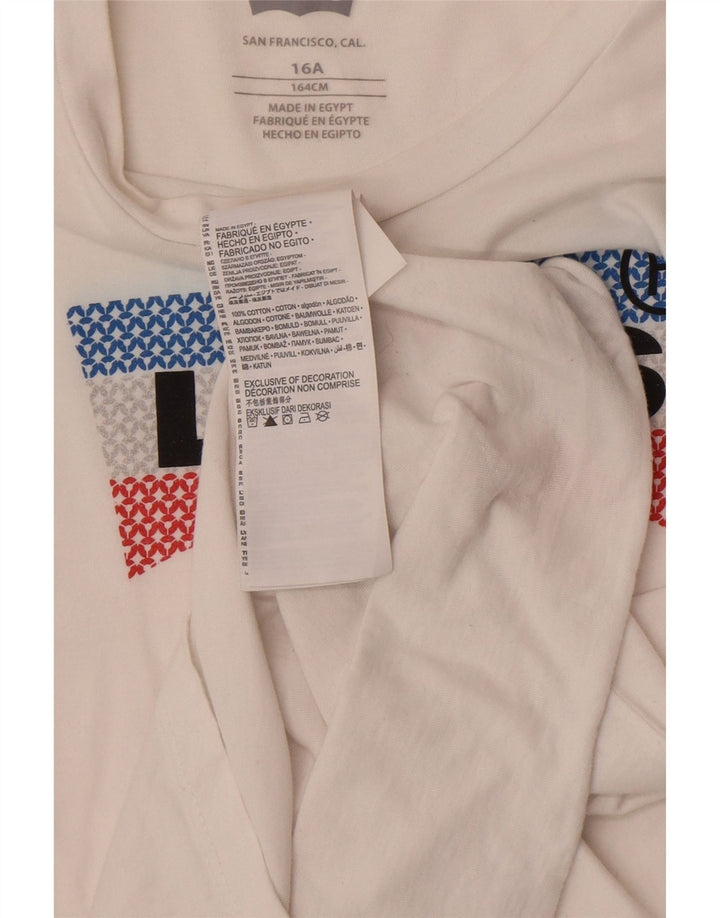 Levi's Boys Graphic Top Long Sleeve 15-16 Years White