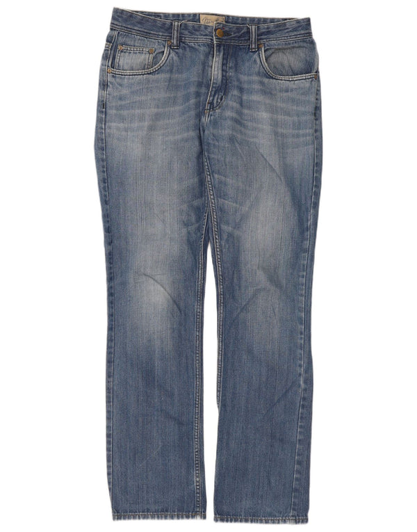 Charles Vogele Womens Mike Straight Jeans W34 L34 Blue Cotton
