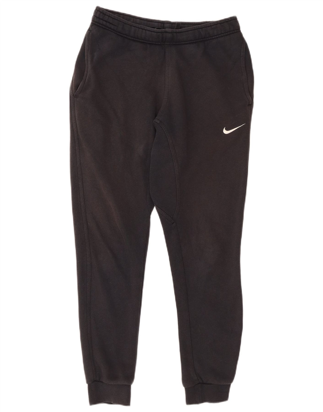 NIKE Mens Tracksuit Trousers Joggers Small Black Cotton