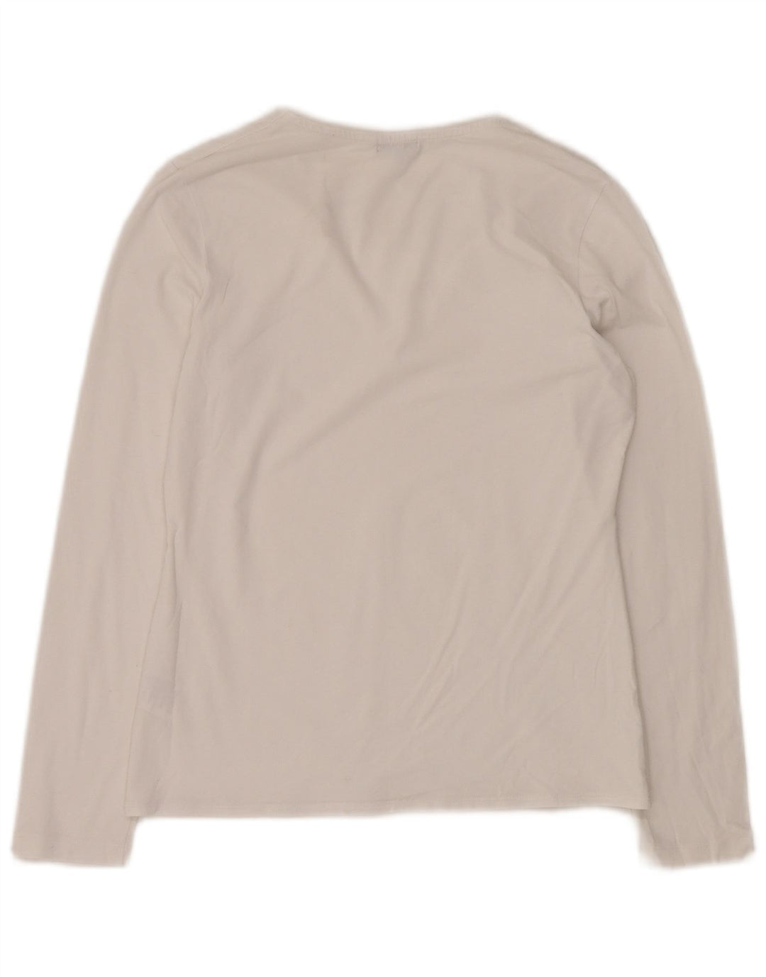 JIGSAW Womens Top Long Sleeve UK 12 Medium White Cotton