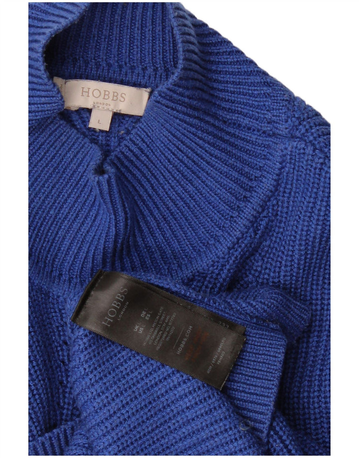 Hobbs Womens Turtle Neck Jumper Sweater UK 16 Large Blue