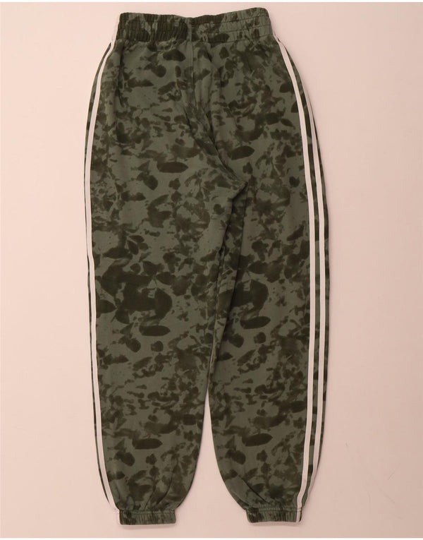 Adidas Womens Tracksuit Trousers Joggers UK 8/10 Small  Green Cotton