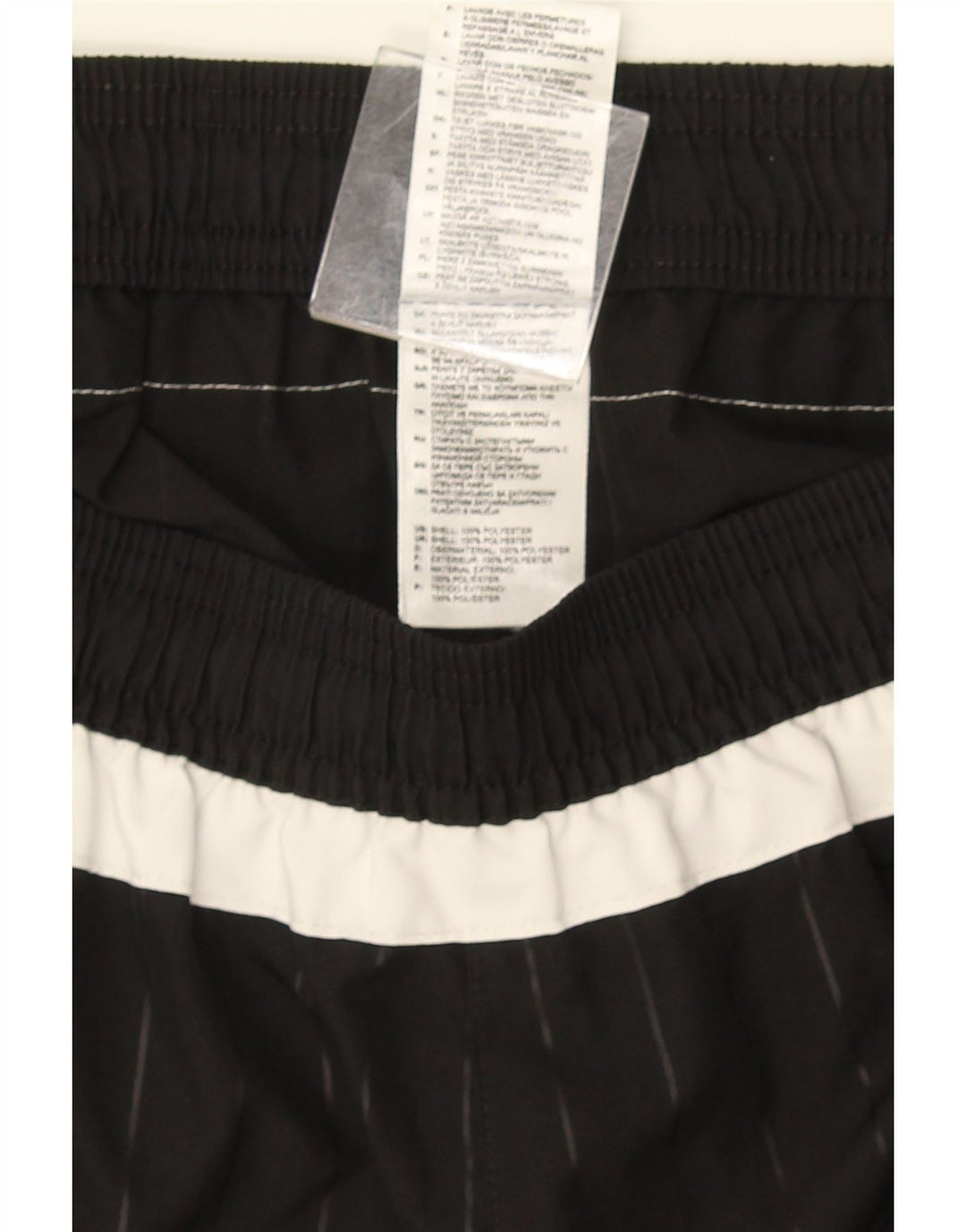 Adidas Mens Sport Shorts Large  Black Striped Polyester
