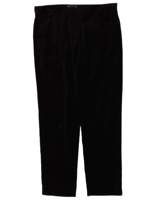 Marks & Spencer Womens Straight Chino Trousers UK 14 Large W34 L27 Black