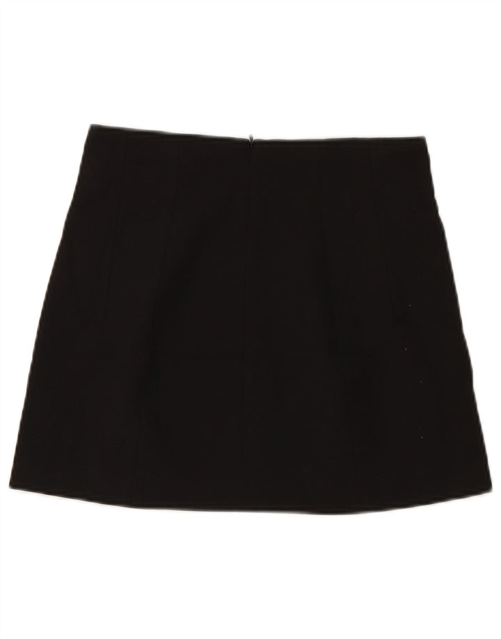 ZARA Womens Mini Skirt Small W26 Black Polyester