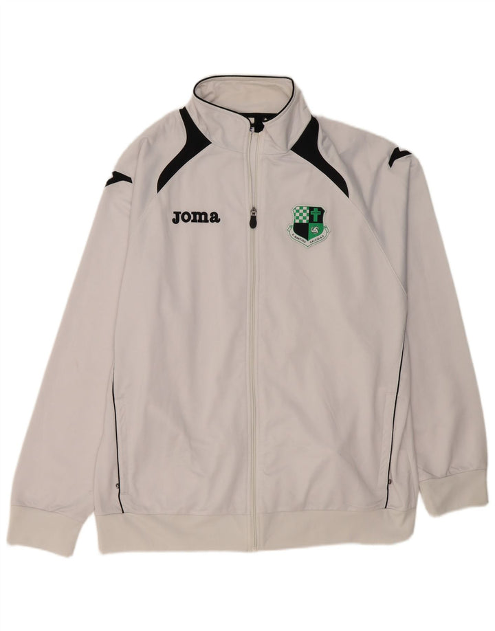 JOMA Mens Tracksuit Top Jacket 2XL White Colourblock Polyester