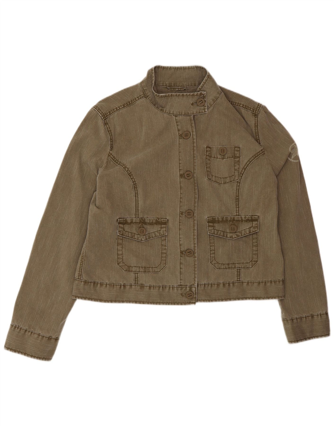 CONVERSE Womens Utility Jacket UK 18 XL Khaki Cotton