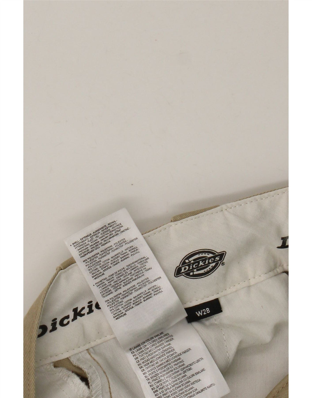 Dickies Mens Straight Chino Trousers W28 L25 Brown Polyester