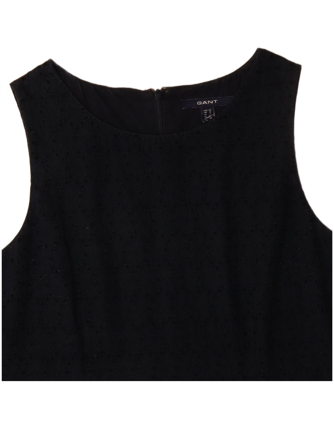 GANT Womens Sleeveless Shift Dress UK 14 Medium Navy Blue Cotton