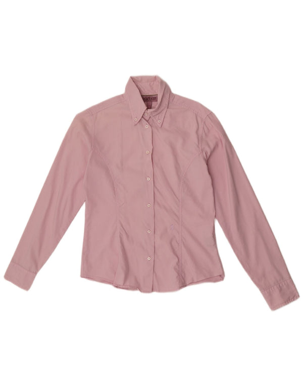 JECKERSON Womens Shirt UK 14 Medium Pink Cotton