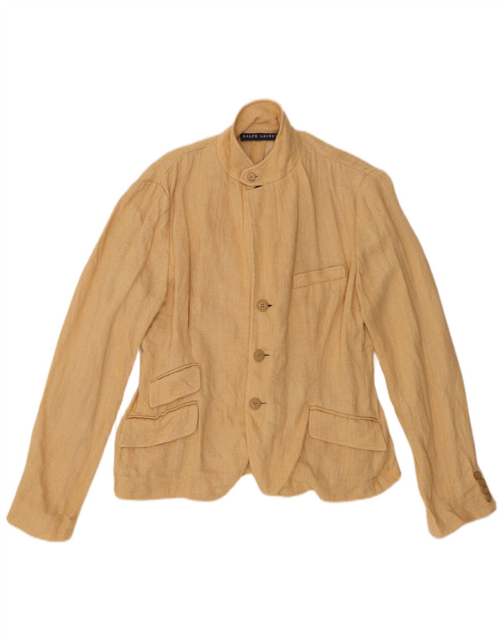 Ralph Lauren Boys 3 Button Blazer Jacket 13-14 Years Beige Linen