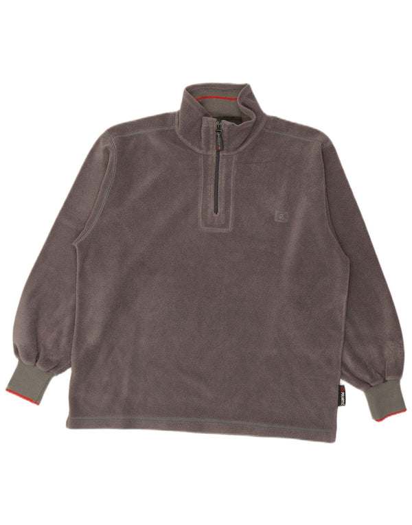 Invicta Mens Polartec Zip Neck Fleece Jumper Large Grey