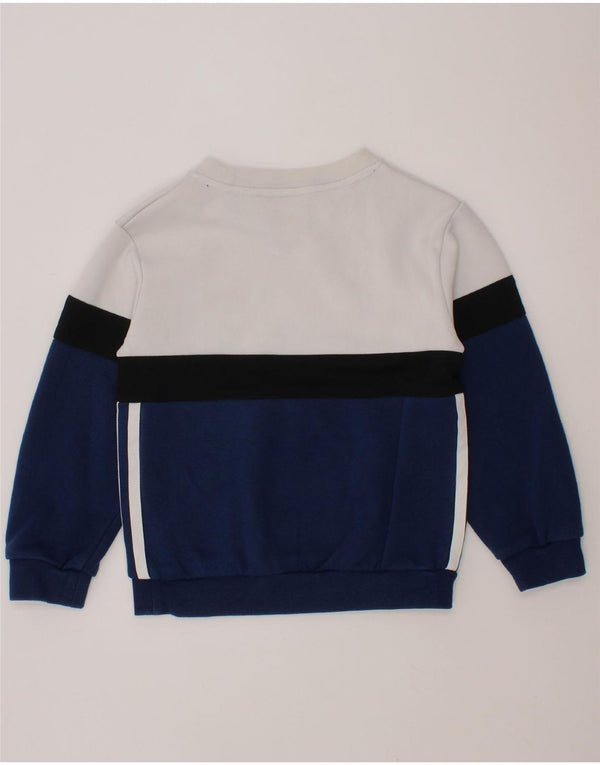 ADIDAS Boys Graphic Sweatshirt Jumper 3-4 Years Multicoloured Colourblock