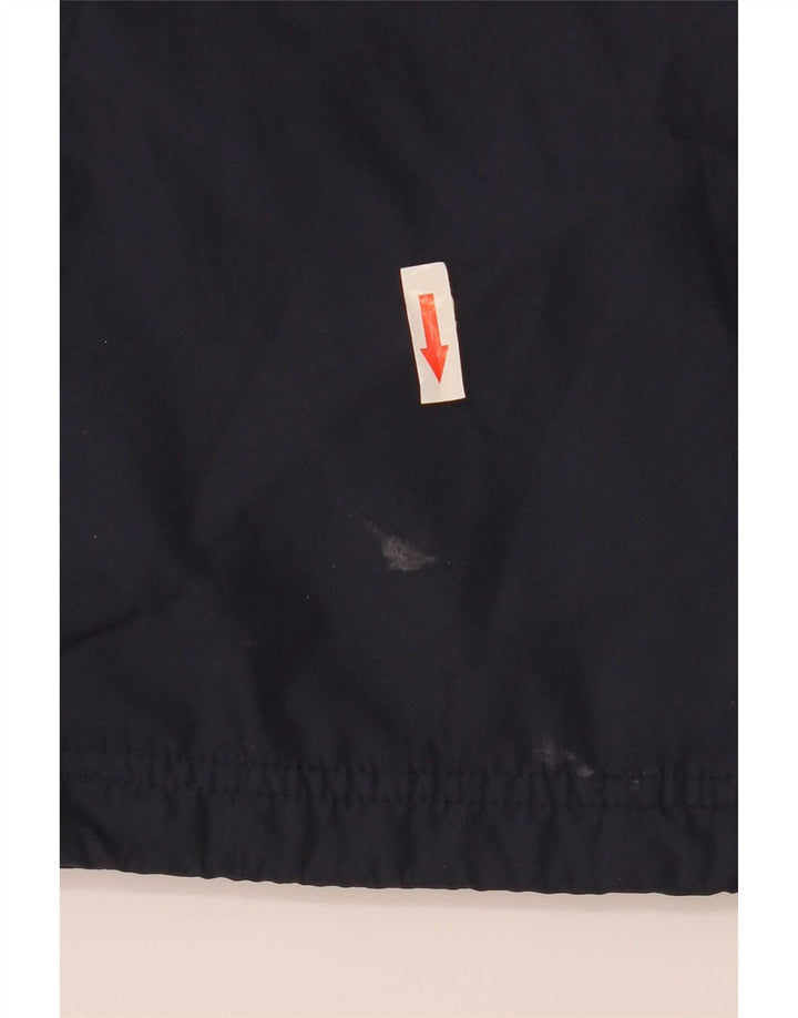 Fila Mens Rain Jacket UK 38 Medium Navy Blue Colourblock Polyester