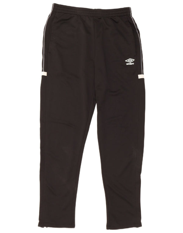 Umbro Mens Graphic Tracksuit Trousers Medium Black Polyester