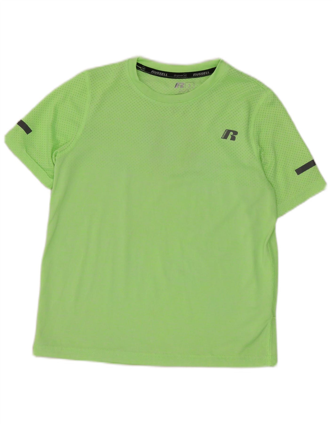 Russell Athletic Boys Dri-Power T-Shirt Top 7-8 Years Medium Green Nylon