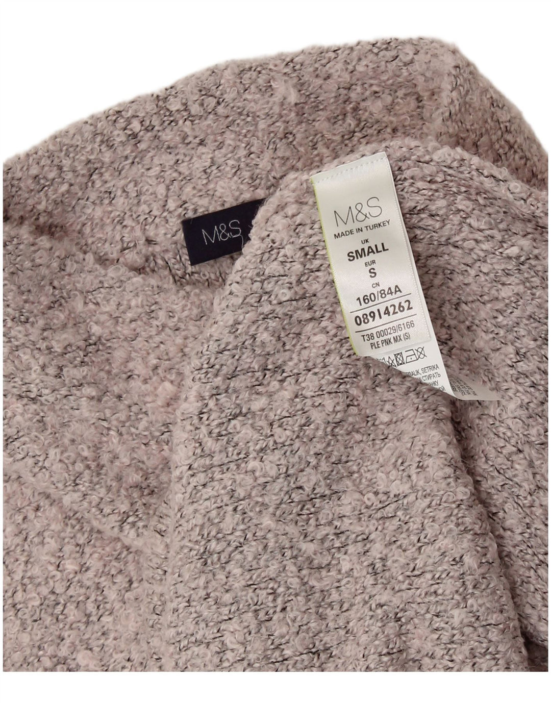 MARKS & SPENCER Womens Turtle Neck Jumper Sweater UK 10 Small Grey
