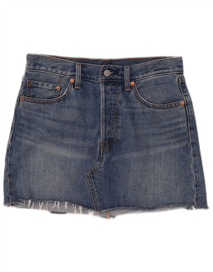 Levi's Womens Low Waist Mini Denim Skirt W28 Medium Blue Cotton