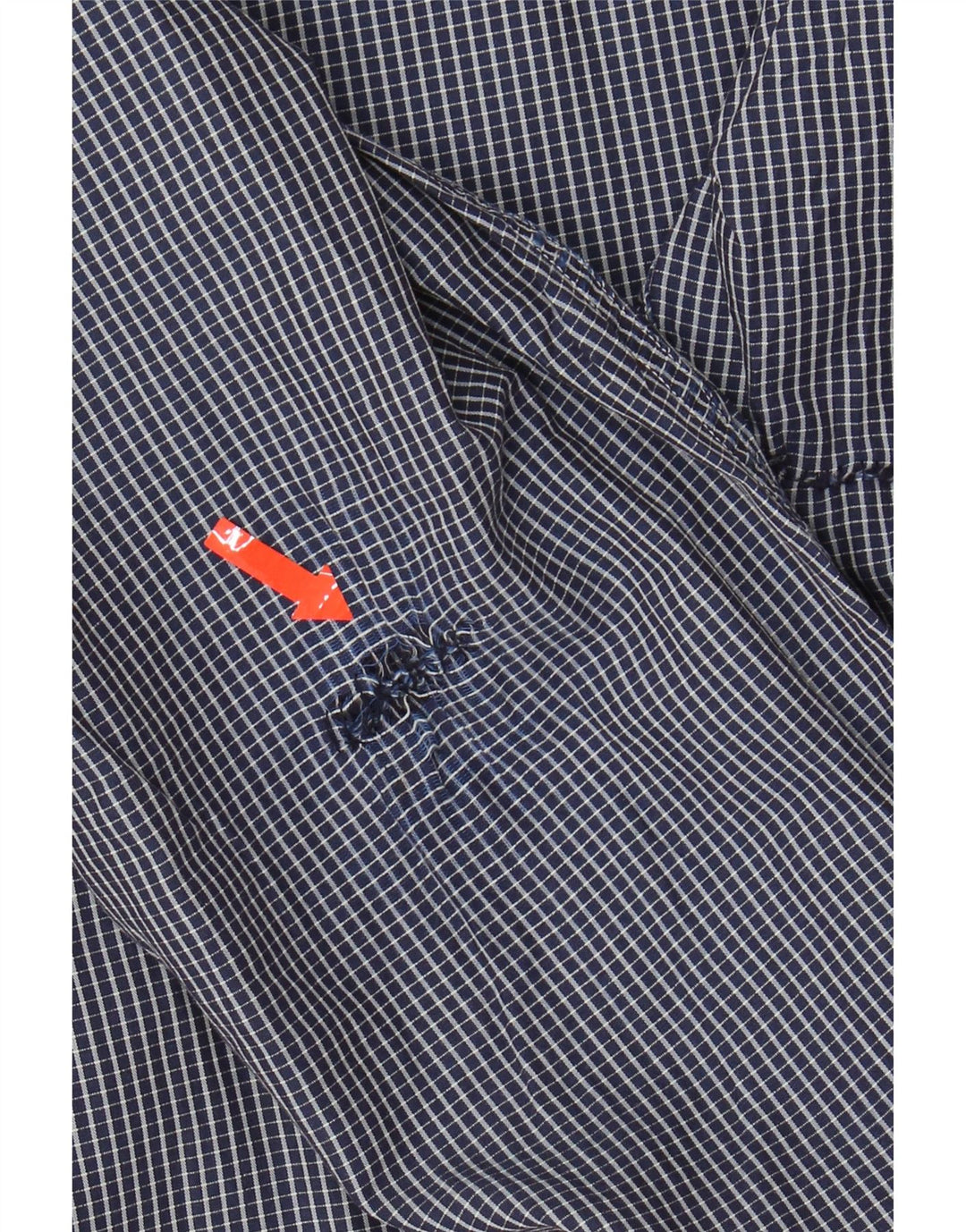 LACOSTE Mens Shirt Size 45 XL Navy Blue Check Cotton Vintage Lacoste and Second-Hand Lacoste from Messina Hembry 