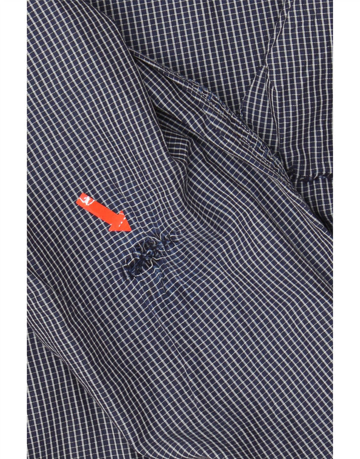 LACOSTE Mens Shirt Size 45 XL Navy Blue Check Cotton Vintage Lacoste and Second-Hand Lacoste from Messina Hembry 