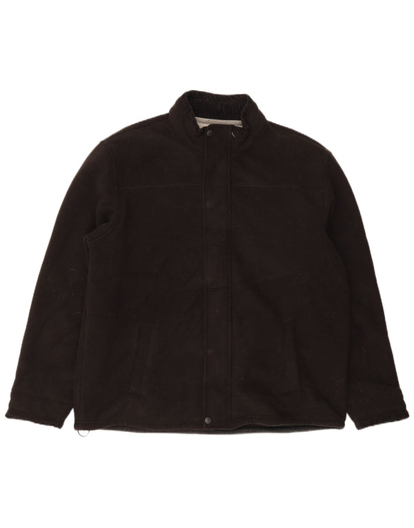Marks & Spencer Mens Blue Harbour Sherpa Fleece Jacket UK 44 2XL Black