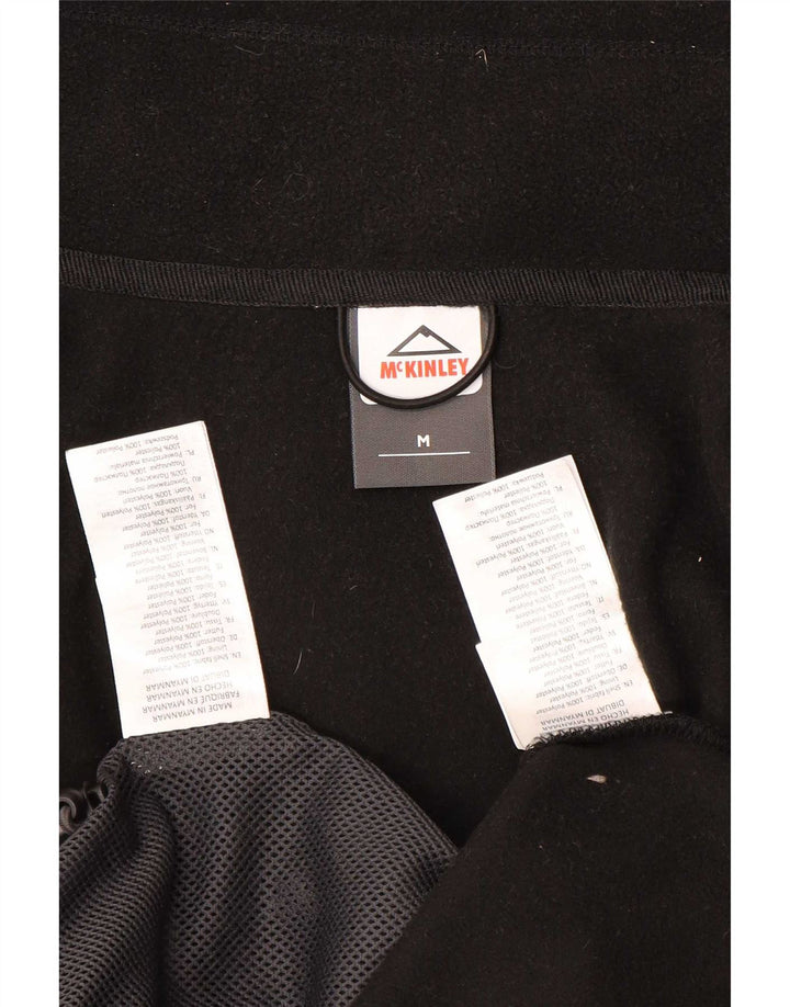 McKinley Mens Hooded Rain Jacket UK 38 Medium Black Polyester
