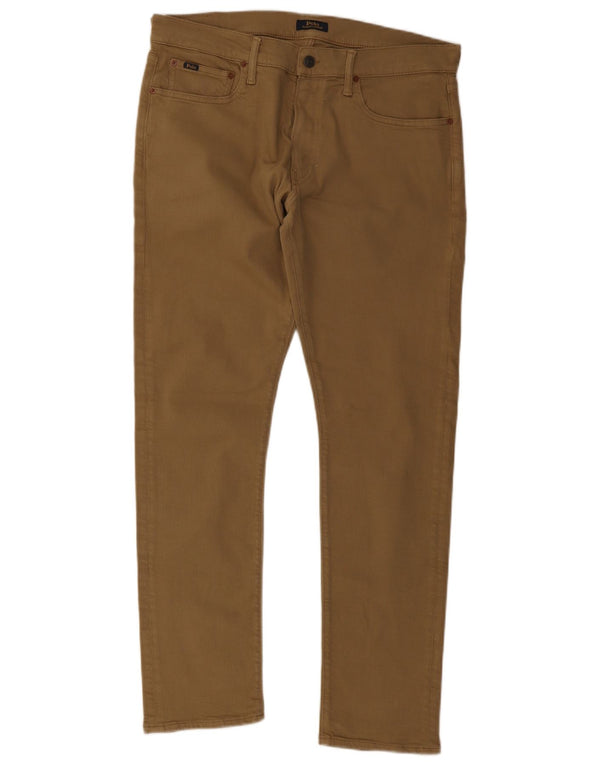 Polo Ralph Lauren Mens Slim Jeans W34 L32 Beige Cotton