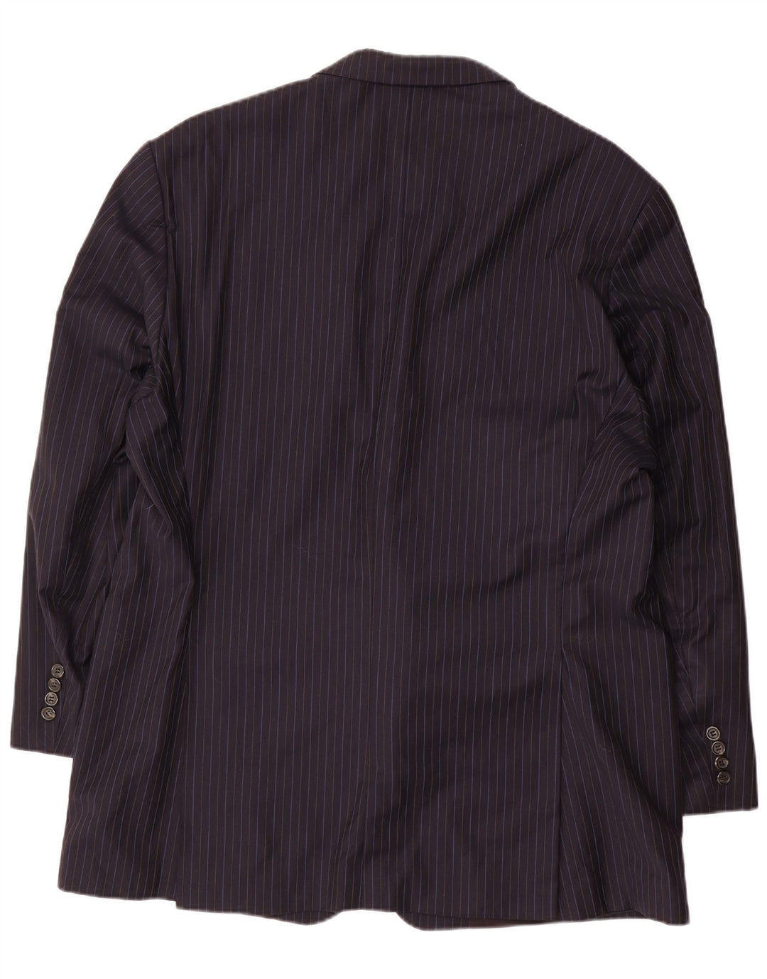 RALPH LAUREN Mens 2 Button Blazer Jacket IT 52 XL Navy Blue Pinstripe Wool