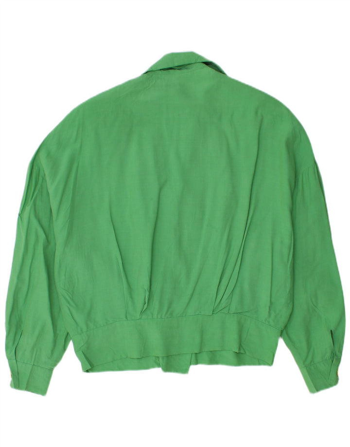 Vittorio Forti Womens 2 Button Oversized Blazer Jacket IT 40 Small Green