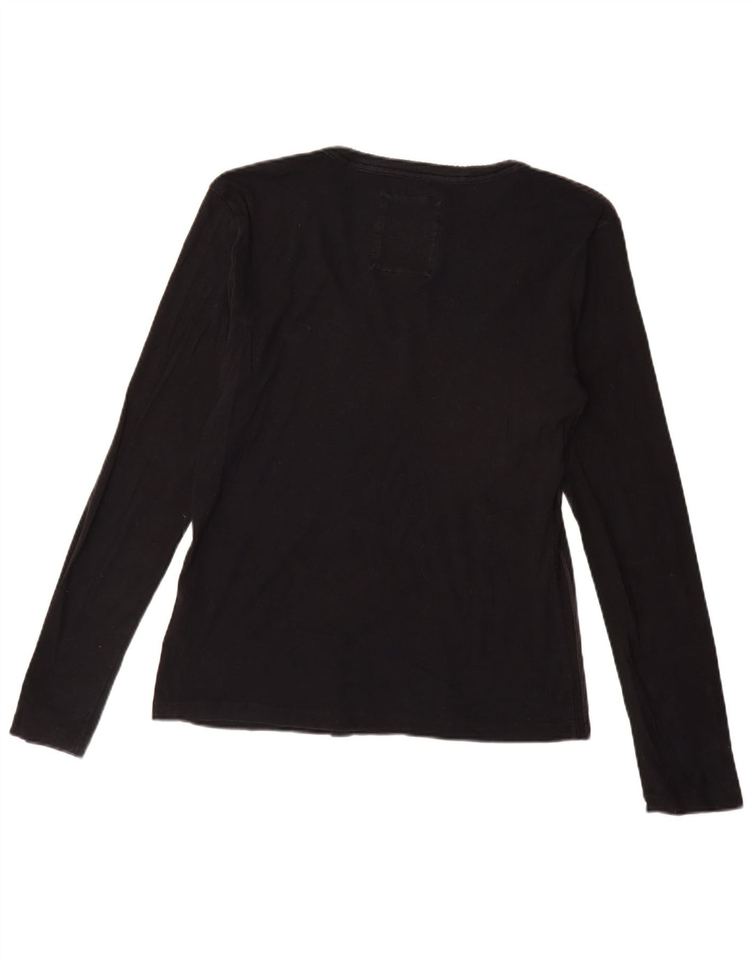 GAS Womens Top Long Sleeve UK 18 XL Black Cotton