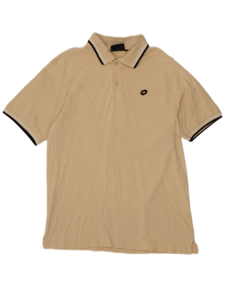 LOTTO Mens Polo Shirt Large Beige