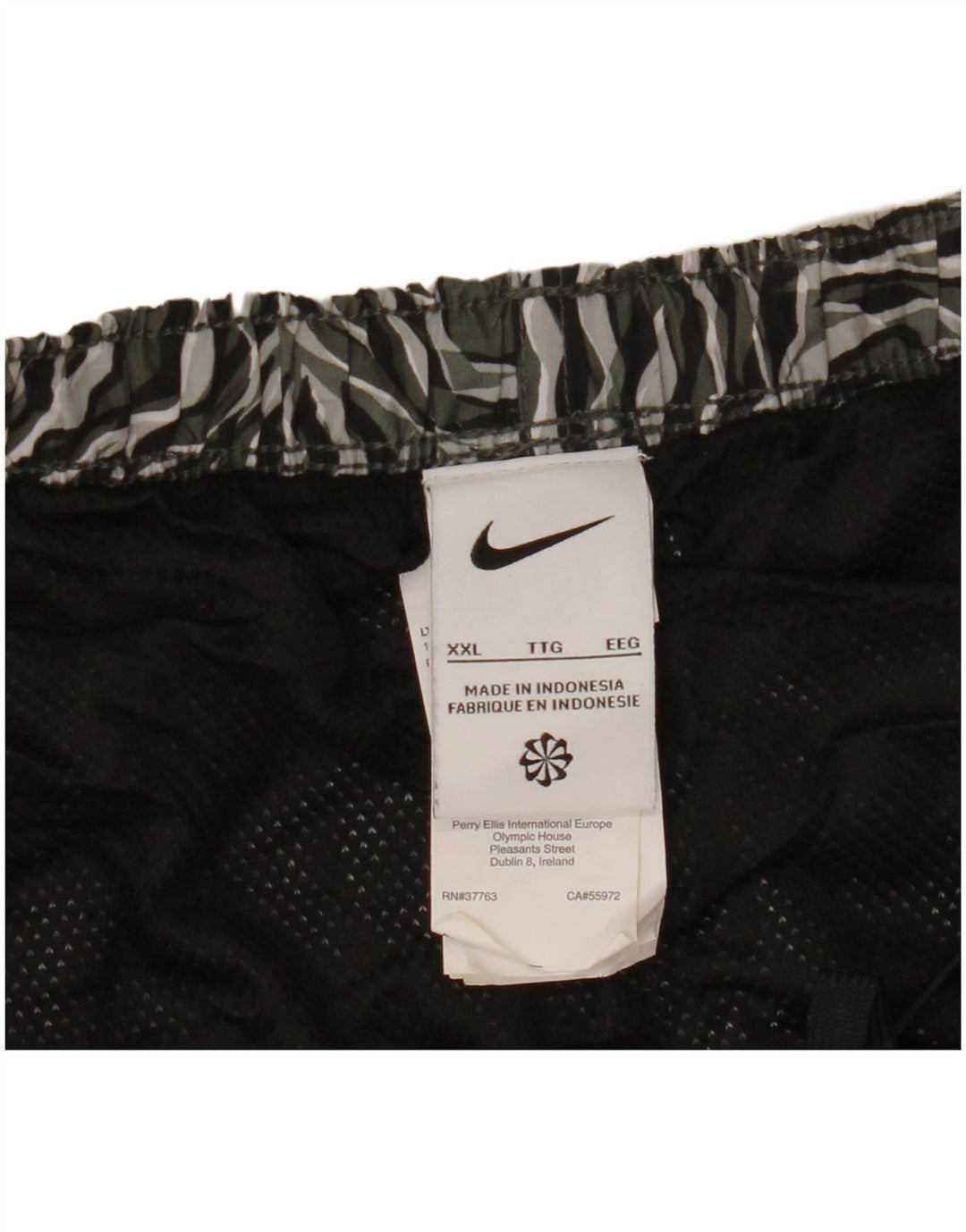 Nike Mens Swimming Shorts 2XL Grey Animal Print Polyester