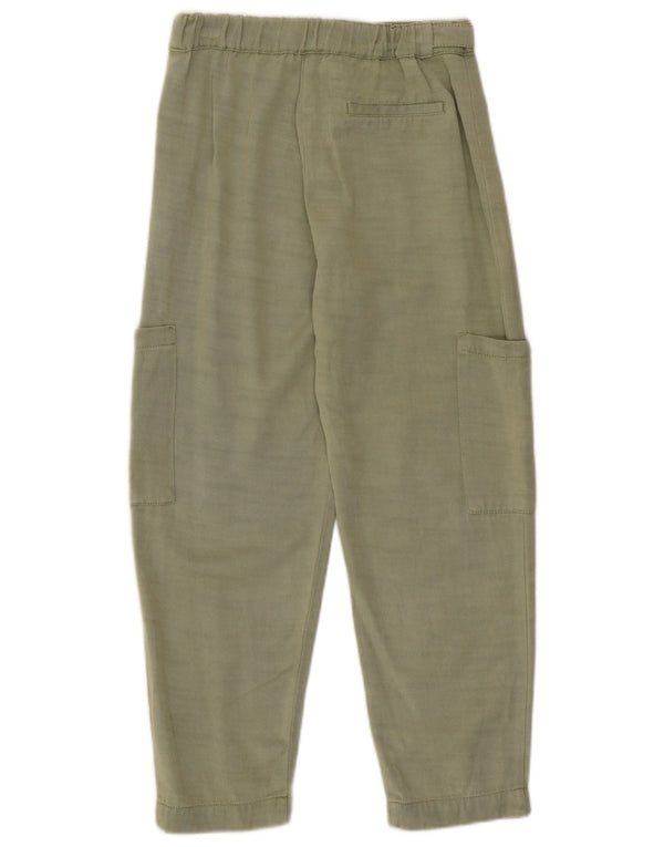 Zara Girls Loose Fit Cargo Trousers 9-10 Years W25 L23 Green