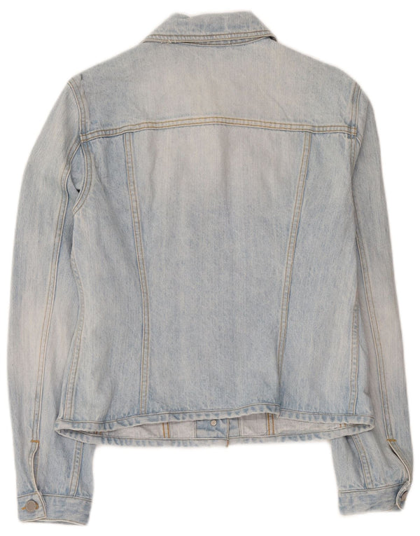 Benetton Womens Denim Jacket UK 14 Medium Blue Cotton