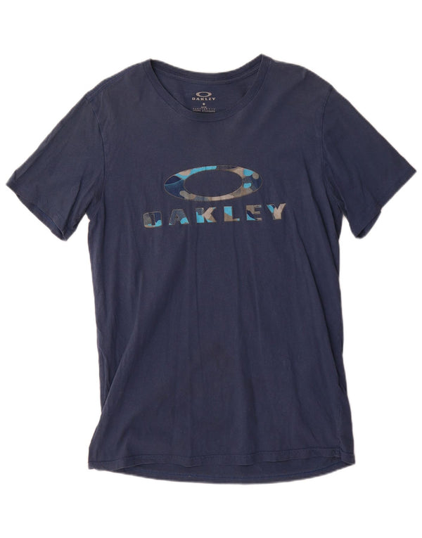 Oakley Mens Regular Fit Graphic T-Shirt Top Medium Navy Blue