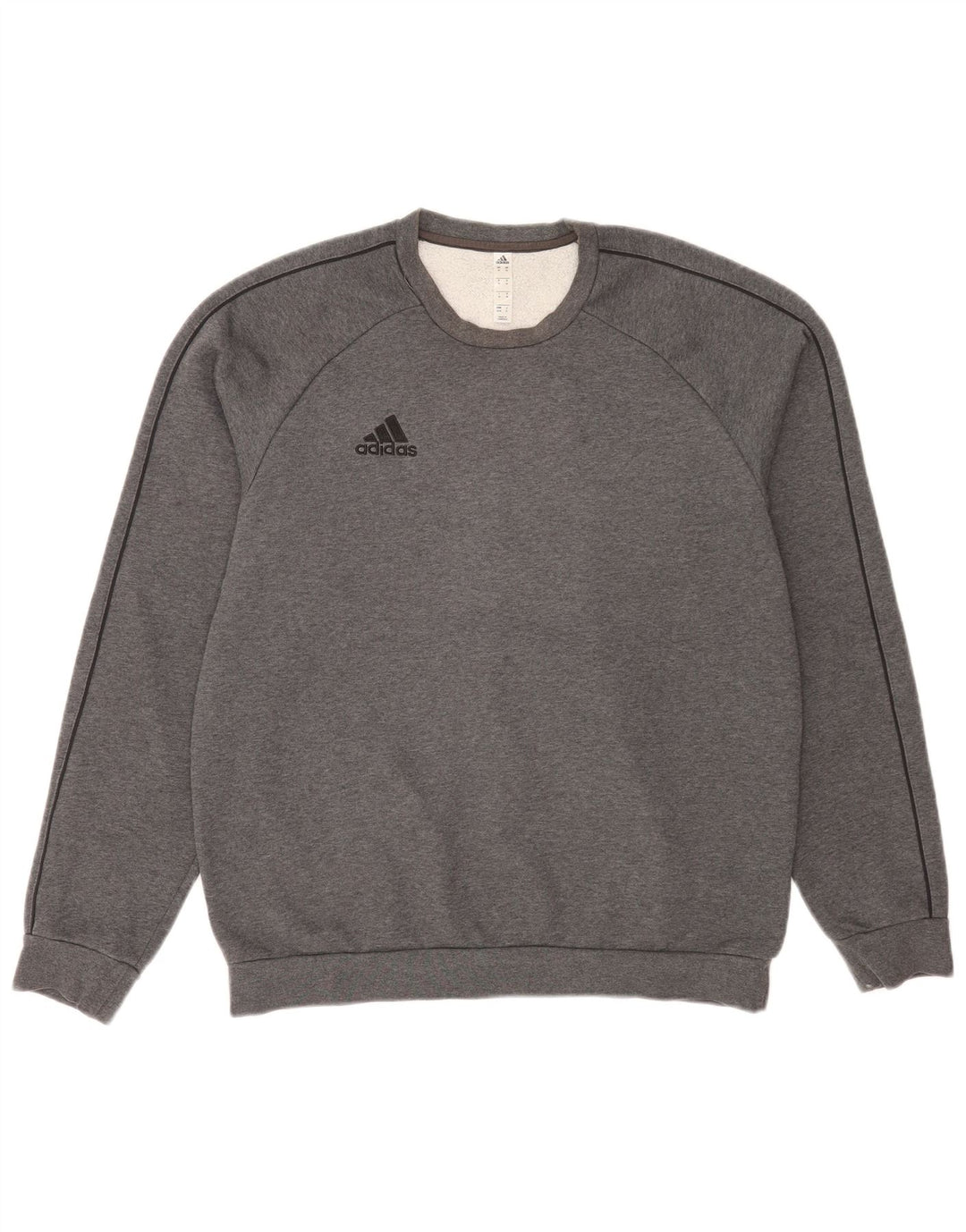 Adidas Mens Regular Fit Sweatshirt Jumper Medium Grey Flecked Cotton