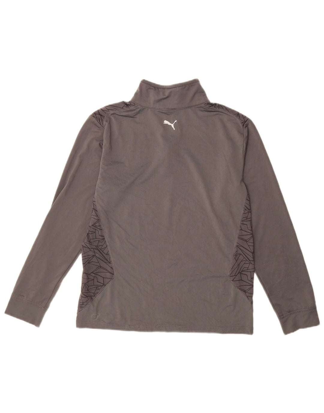 PUMA Boys Zip Neck Pullover Tracksuit Top 11-12 Years Large  Grey