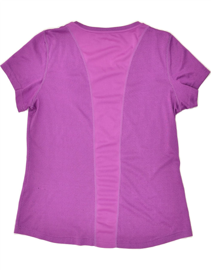 ELLESSE Womens T-Shirt Top UK 14 Medium Purple Polyester | Vintage Ellesse | Thrift | Second-Hand Ellesse | Used Clothing | Messina Hembry 