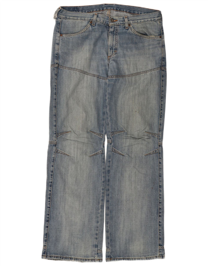 MUSTANG Mens Workwear Straight Jeans W33 L34 Blue Cotton