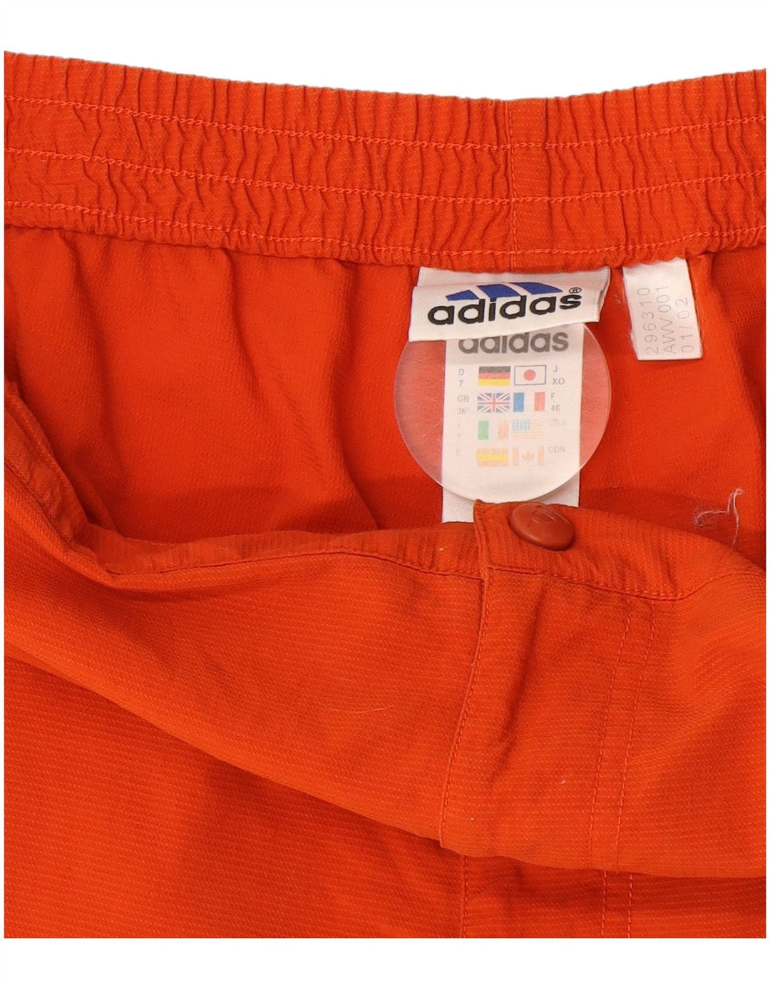 Adidas Mens Graphic Chino Shorts W36 Large Orange Polyamide