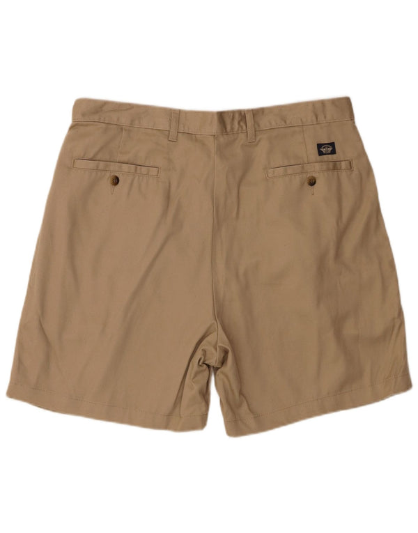 DOCKERS Mens Khakis Pegged Chino Shorts W36 Large  Beige Cotton