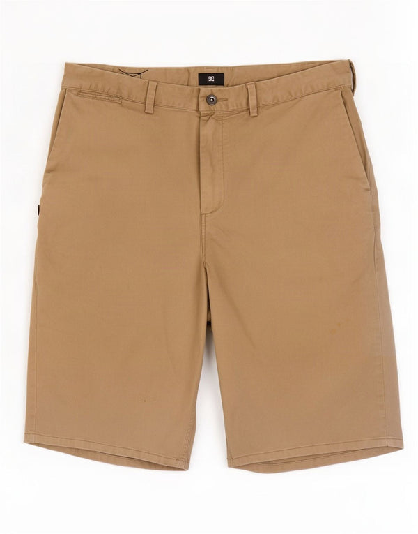 DC Mens Chino Shorts W36 Large Beige Cotton