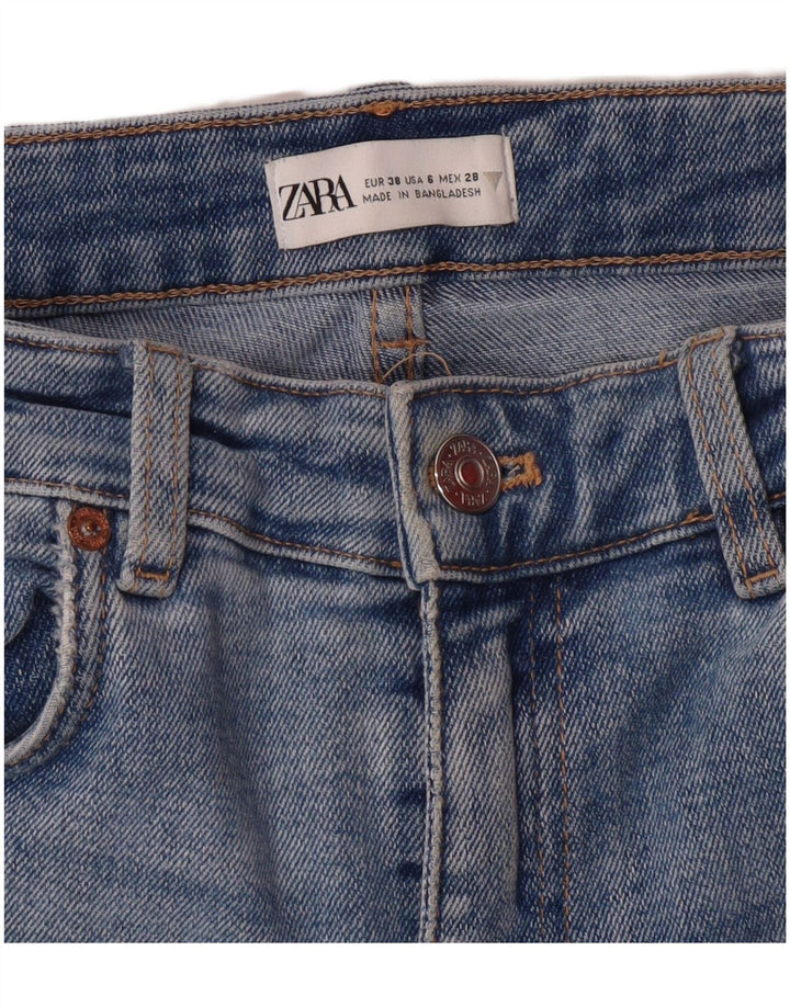 Zara Womens High Waist Skinny Jeans EU 38 Small W28 L27 Blue Classic