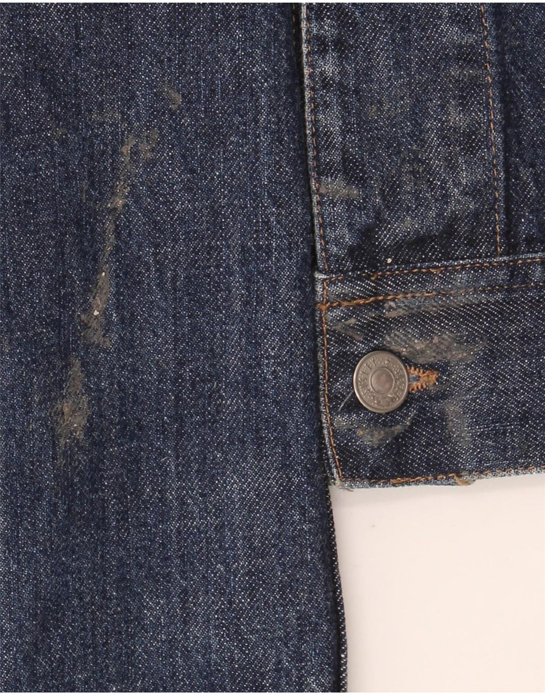 Sisley Mens Denim Jacket UK 36 Small Navy Blue