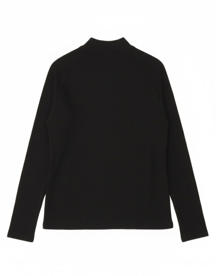 Jordan Womens Tight Fit Top Long Sleeve UK 16 Large Black Polyester