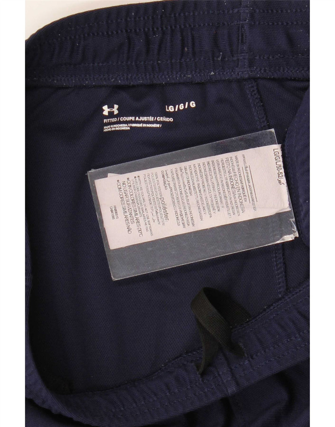 Under Armour Mens Tracksuit Trousers Large Navy Blue Polyester