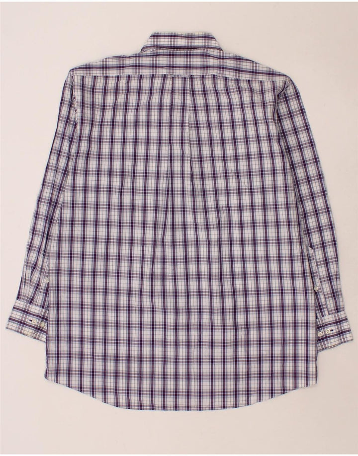 IZOD Mens Regular Fit Shirt Size 15 1/2 Medium Purple Check Cotton Vintage Izod and Second-Hand Izod from Messina Hembry 