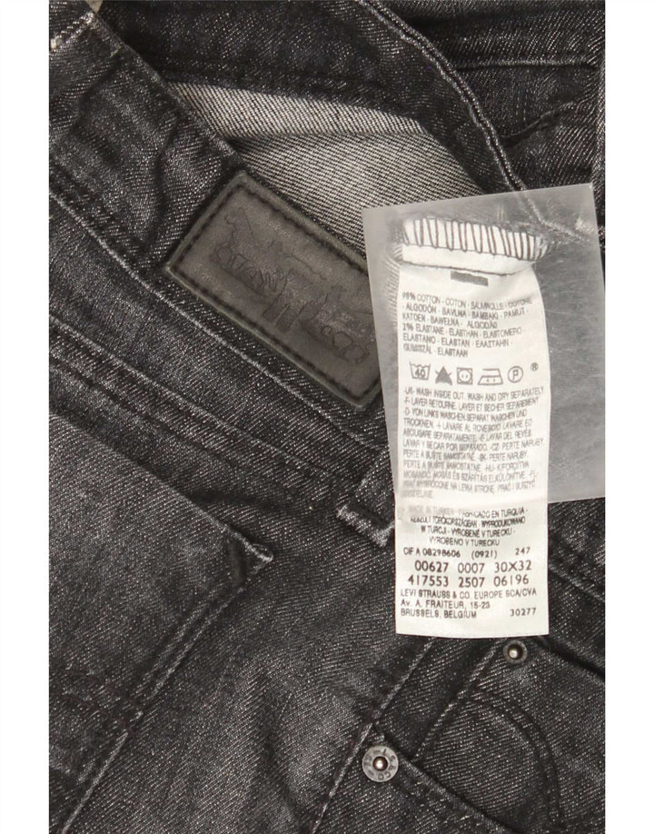 Levi's Womens 627 Straight Jeans W30 L29 Grey Cotton